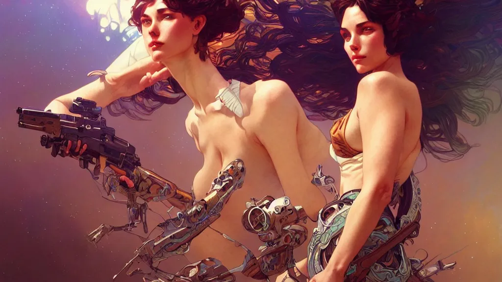 Image similar to cowboy dream mescaline, sci - fi, stunning, intricate, elegant. highly detailed, digital painting. artstation. smooth. sharp focus. illustration. art by artgerm and greg rutkowski and alphonse mucha