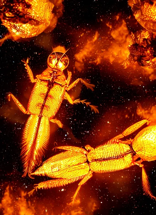 realistic detailed photo of a cockroaches on fire in Stable Diffusion