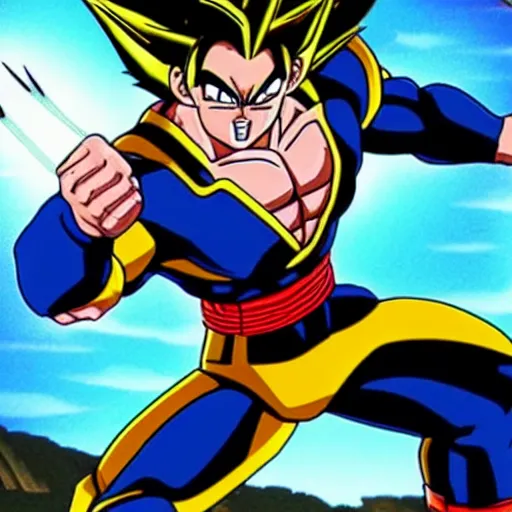 Image similar to Wolverine in dragon ball Z very detailed 4K quality