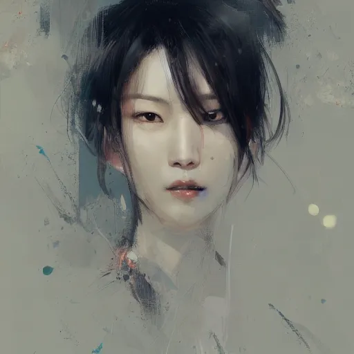 Prompt: Lee Jin-Eun by Wadim Kashin, rule of thirds, seductive look, beautiful