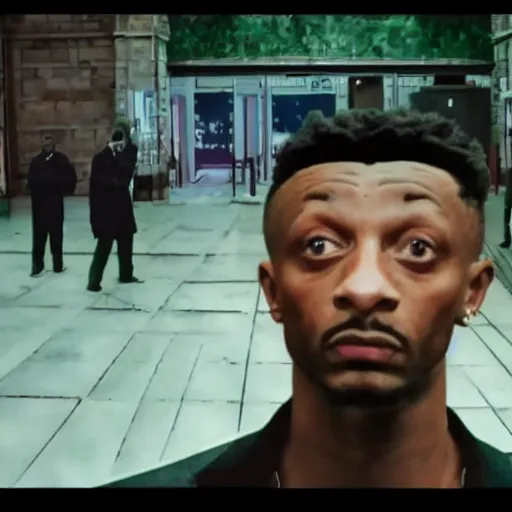 Image similar to highly detailed matrix clone of 2 1 savage demon cctv footage