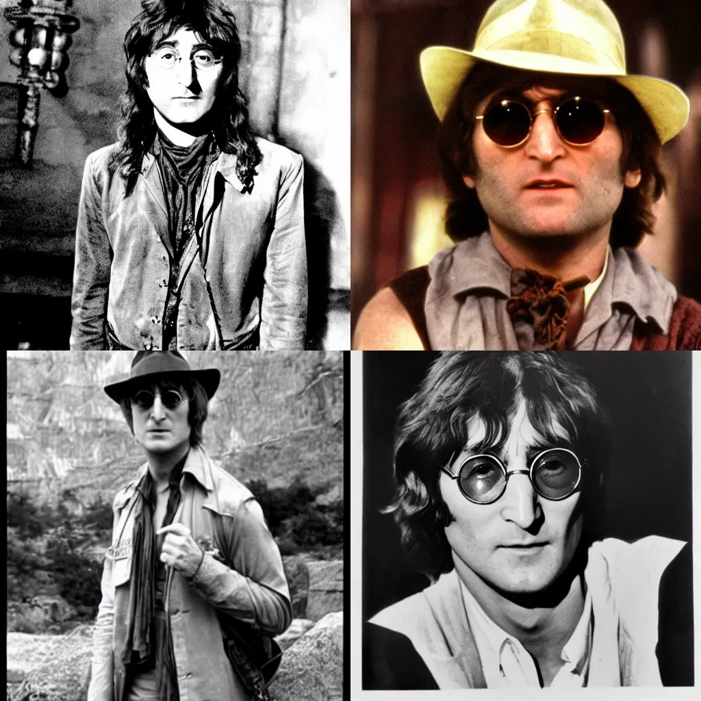 Prompt: john lennon as indiana jones