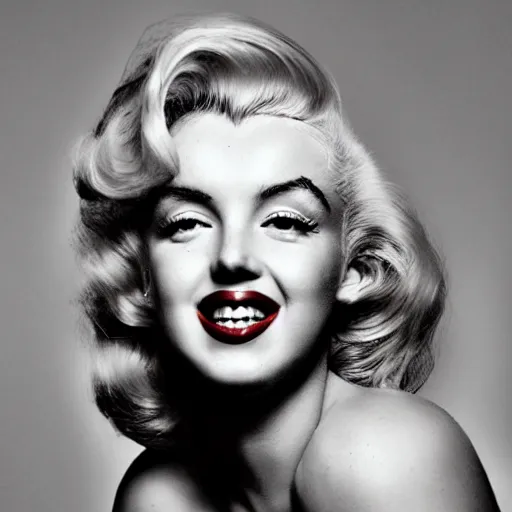 Image similar to a portrait photo that looks like a mix of ana de armas and Marilyn Monroe. C 14.0