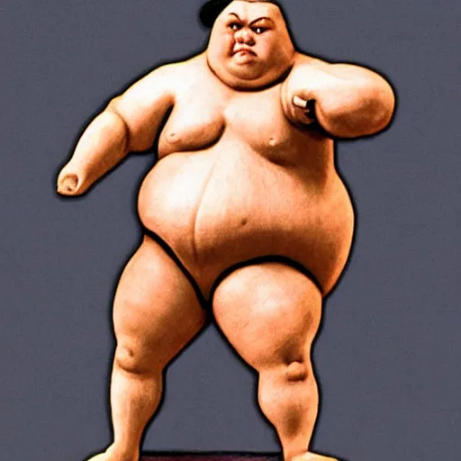 Image similar to benjamin franklin sumo wrestler