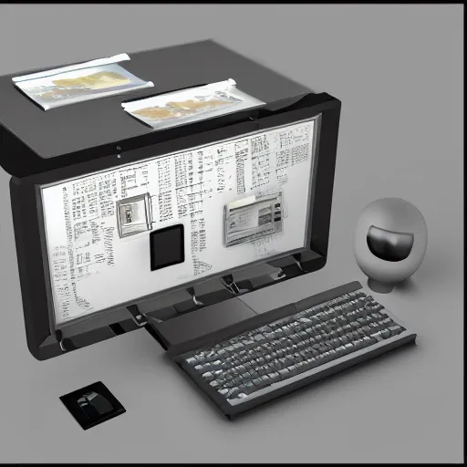 Image similar to computer invented computer, vray