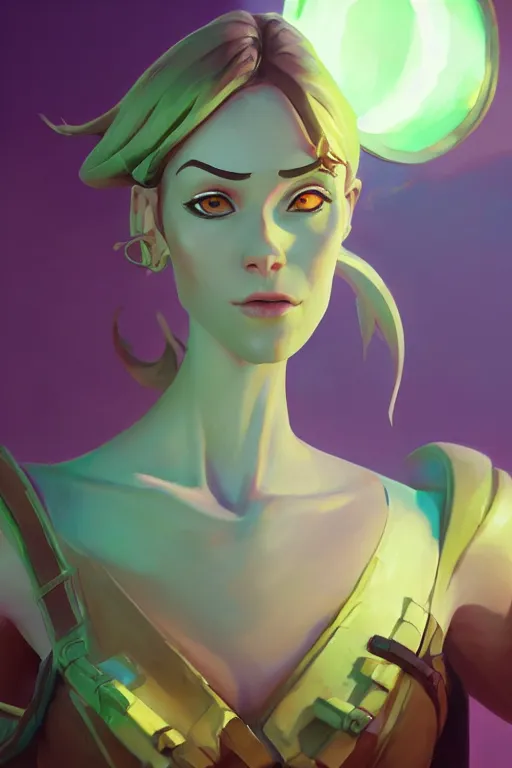 Image similar to epic lady portrait stylized as fornite style game design fanart by concept artist gervasio canda, behance hd by jesper ejsing, by rhads, makoto shinkai and lois van baarle, ilya kuvshinov, rossdraws radiating a glowing aura global illumination ray tracing hdr render in unreal engine 5