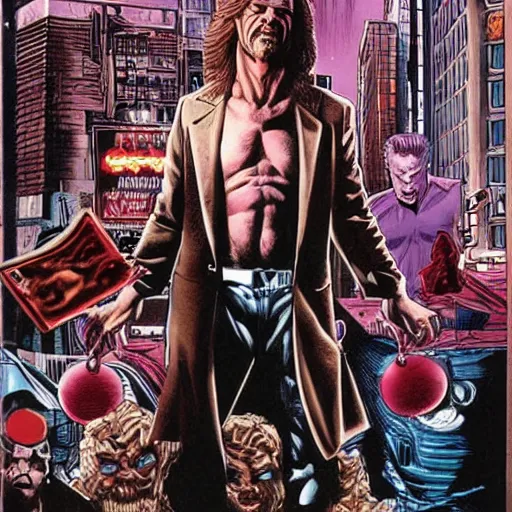 Prompt: The Dude, comic art, by Glenn Fabry