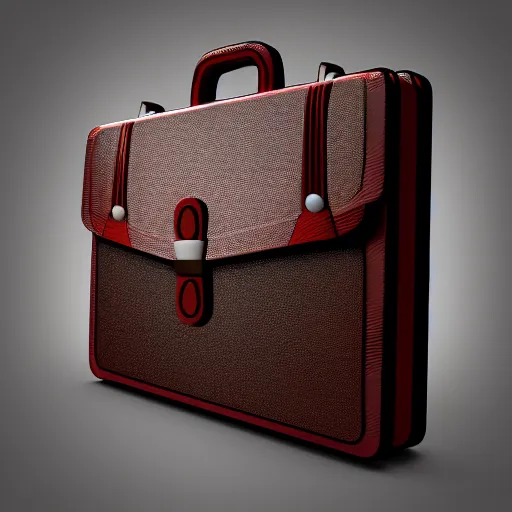 Prompt: 3d icon of a briefcase for web design