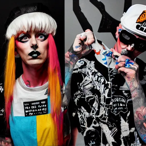 Image similar to outlive streetwear collection, fashion show, lookbook, in the style of grand chamaco and pedro conti and stanley kubrick, inspired by die antwoord, photorealistic, epic, super technical, cinematic still