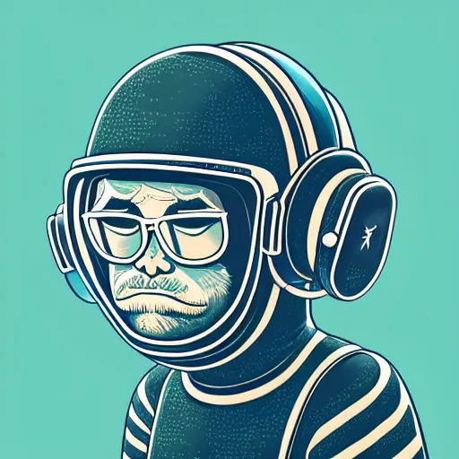 Prompt: stoned astronaut with headphones and knitted cap, extremely detailed, sharp focus, wide view, full body pose, smooth, digital illustration, by james jean, by rossdraws, frank franzzeta, mcbess, sakimichan, brosmin, danton fadeev, steve simpson
