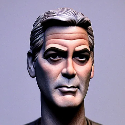Image similar to george clooney made out of polymer clay detailed sculpture trending on artstation