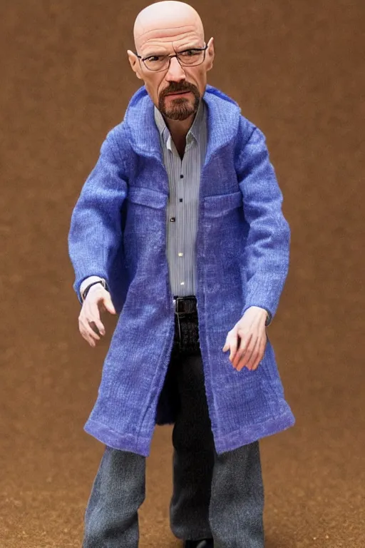 Image similar to walter white witch barbie doll, photorealistic, highly detailed,