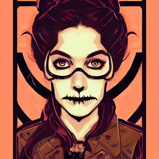 Image similar to portrait skull girl by petros afshar, tom whalen, laurie greasley, jc leyendecker and singer sargent