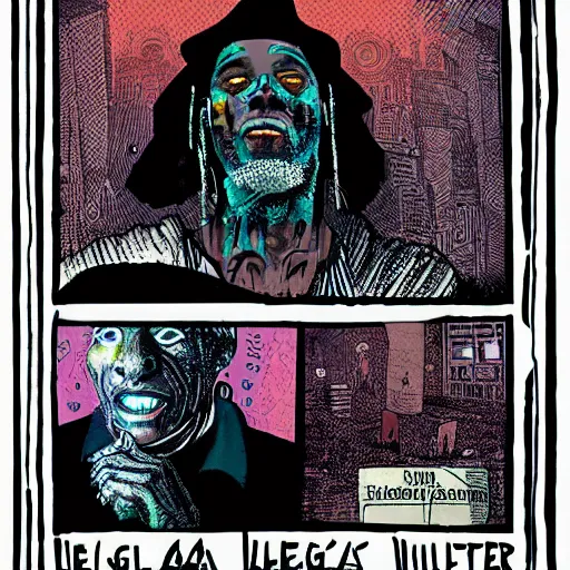 Prompt: papa legba in neuromancer