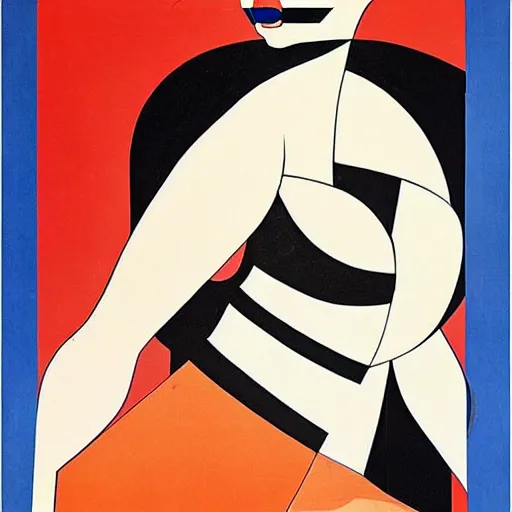 Image similar to constructivism monumental dynamic graphic super flat style photo portrait by avant garde painter and leon bakst, illusion surreal art, highly conceptual figurative art, intricate detailed illustration, controversial poster art, polish poster art, geometrical drawings, no blur