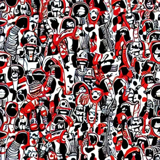 Image similar to where is waldo with aliens