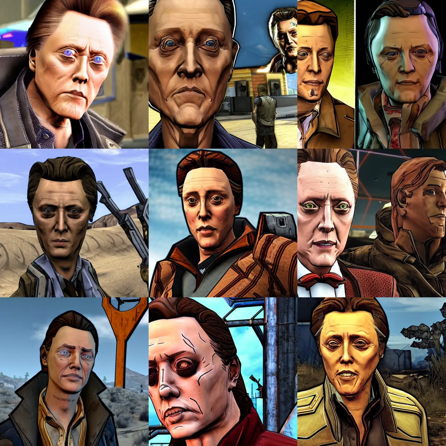 Prompt: christopher walken in borderlands