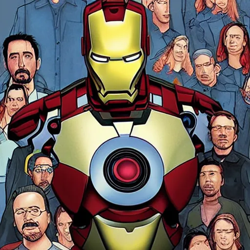 Image similar to ironman in ( a scanner darkly ) movie