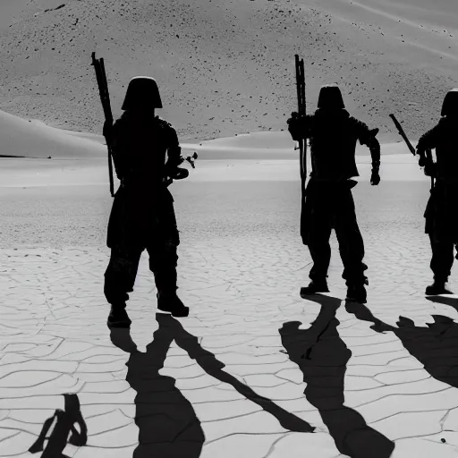 Image similar to shadow warriors in the desert