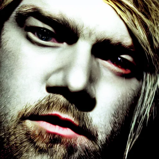 Image similar to colour masterpiece surreal closeup portrait photography of kurt cobain by fandias, deviantart 8 k