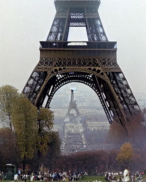 Image similar to two planes crash on the eiffel tower in paris on september 2 0 0 1