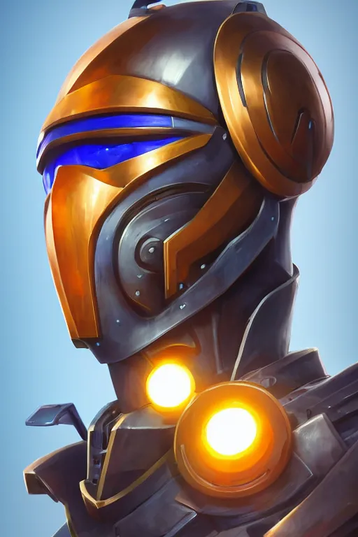 Image similar to epic mask helmet robot ninja portrait stylized as fornite style game design fanart by concept artist gervasio canda, behance hd by jesper ejsing, by rhads, makoto shinkai and lois van baarle, ilya kuvshinov, rossdraws global illumination radiating a glowing aura global illumination ray tracing hdr render in unreal engine 5