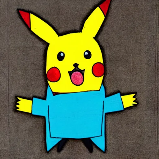 Image similar to a paper towel pikachu