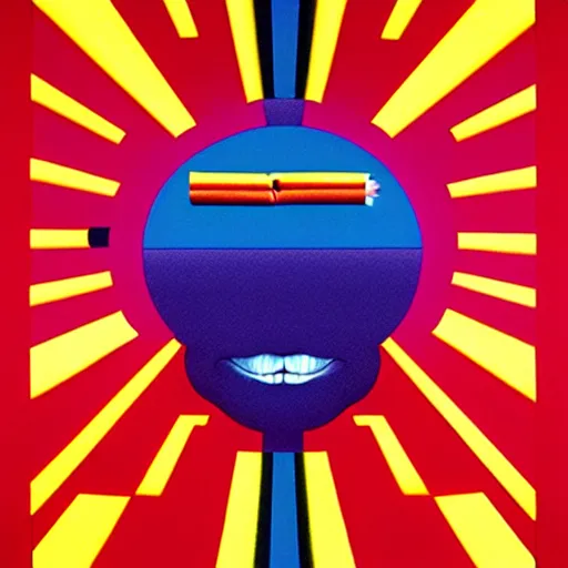 Image similar to cigarettes by shusei nagaoka, kaws, david rudnick, airbrush on canvas, pastell colours, cell shaded, 8 k