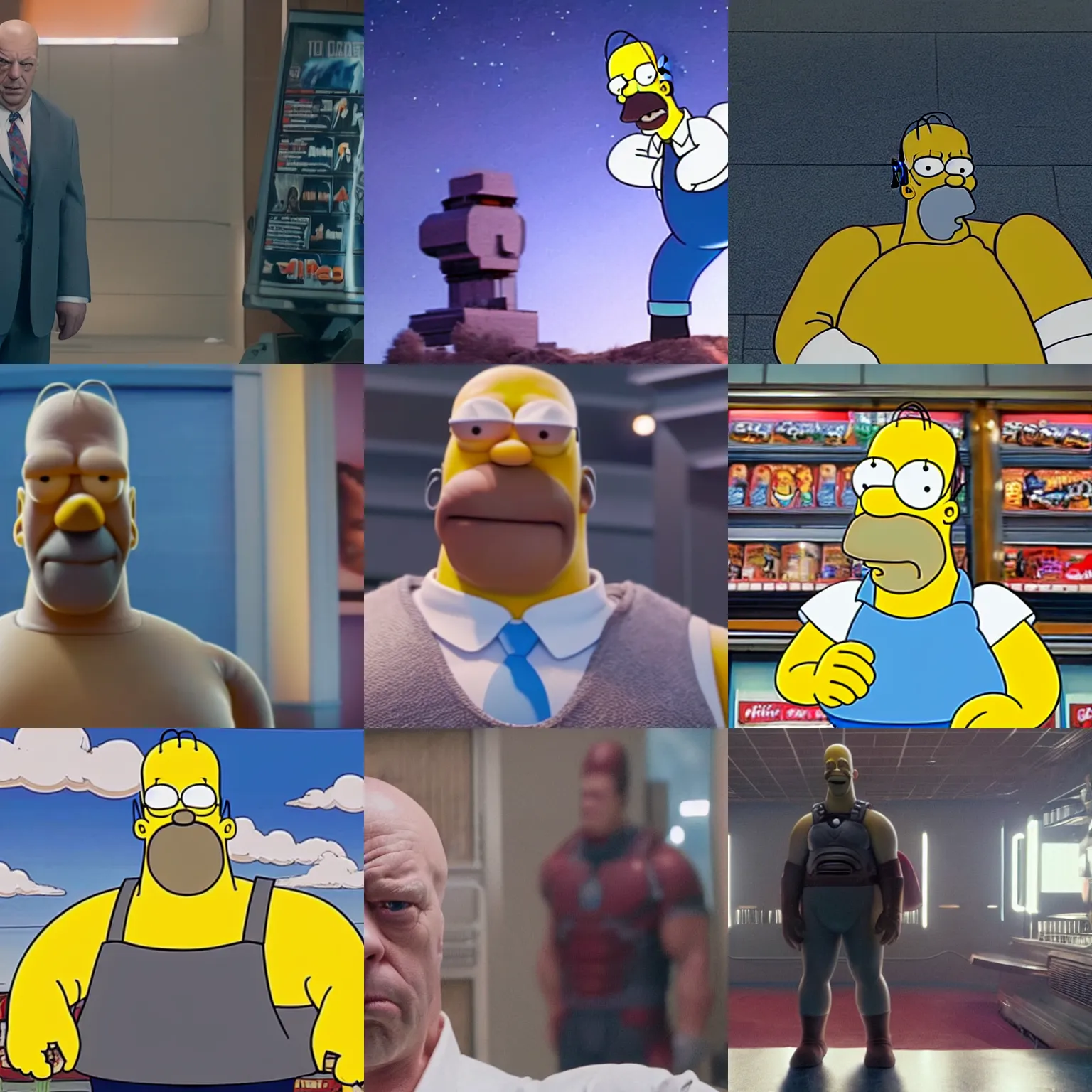 Prompt: a still of homer simpson in avengers : endgame ( 2 0 1 9 ) as seen in theatres