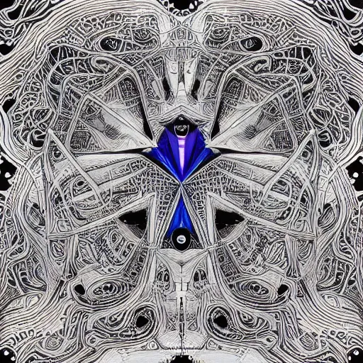 Image similar to “geometrically incomprehensible surreal order of Ethereum, extremely high detail, photorealistic, intricate line drawings, dotart, album art in the style of James Jean”