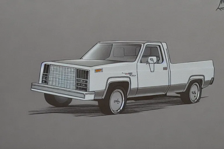 Image similar to 1985 Chevrolet k20 c10 concept art