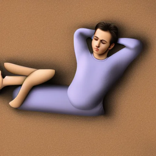 Image similar to person lying horizontal on a sofa, photorealistic, 8k