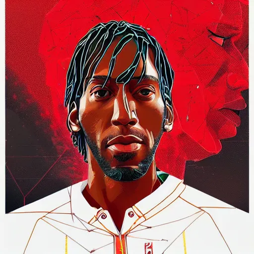 Image similar to a cybernetically enhanced portrait of kawhi leonard by conrad roset, hyperdetailed, cyberpunk, cool, trending on artstation