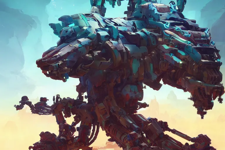 Image similar to sawtooth machine mecha animal beast robot of horizon forbidden west horizon zero dawn bioluminiscence, behance hd by jesper ejsing, by rhads, makoto shinkai and lois van baarle, ilya kuvshinov, rossdraws global illumination