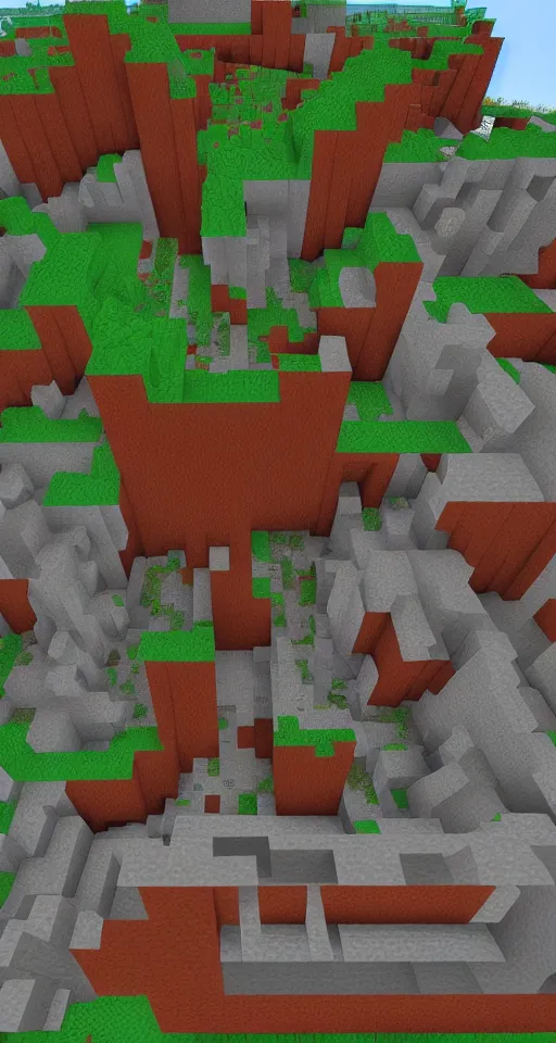 Image similar to 7 layers of hell in minecraft