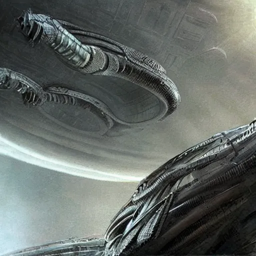 Image similar to concept art, new alien architecture prometheus sequel,