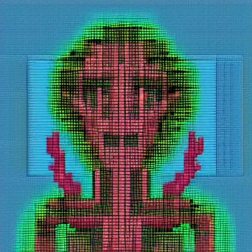 Image similar to pixel art cronenberg creature