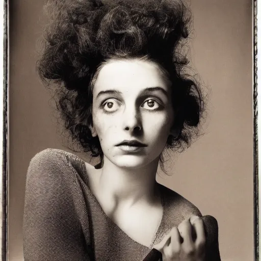 Image similar to photo of young woman by irving penn