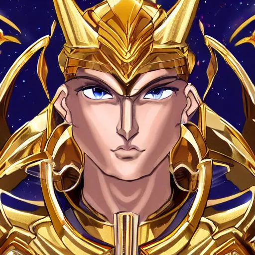 Image similar to A radiant, extreme long shot, photo of a 27-year-old Caucasian male wearing the Gemini Gold Armor, Beautiful gold Saint, Jaw-Dropping Beauty, gracious, aesthetically pleasing, dramatic eyes, intense stare, immense cosmic aura, from Knights of the Zodiac Saint Seiya, inside the Old Temple of Athena Greece,4k high resolution, Detailed photo, attention to detail, hyper detailed, ultra detailed, octane render, arnold render, Photoshopped, Award Winning Photo, groundbreaking, Deep depth of field, f/22, 35mm, make all elements sharp, at golden hour, Light Academia aesthetic, Socialist realism, by Annie Leibovitz