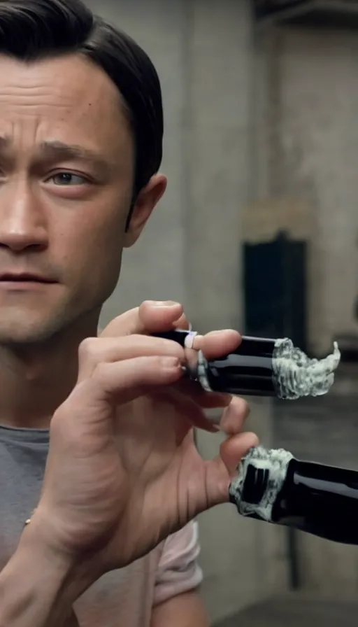 Image similar to joseph gordon levitt smoking waterpipe, insane, intricate, highly detailled, sharp focus 8k