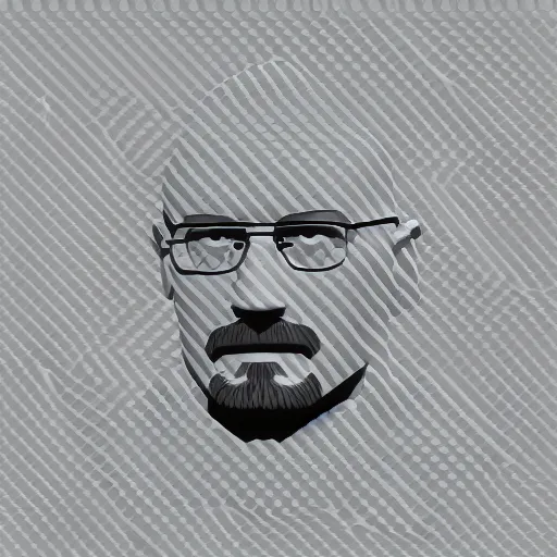 Image similar to Walter White low poly render