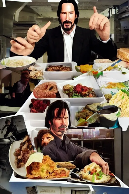 Prompt: a dream on a lunch break, by Keanu Reeves