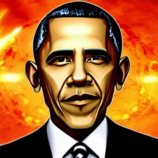 Prompt: Obama is the doom slayer