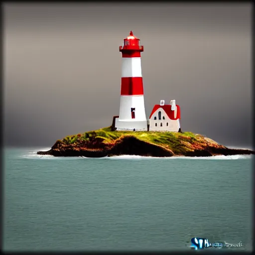 Image similar to lonely lighthouse style by oksana dobrovolska