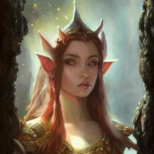 Prompt: fantasy dungeons & dragons portrait by Livia Prima,female elf,princess,beautiful,D&D,detailed,masterpiece