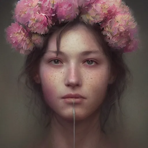 Prompt: a floral human, self - portrait!!!!, beautiful photorealistic imagery, soft lighting, soft atmosphere, 4 k, 8 k, trending on artstation, cgsociety contest winner, illustrated by greg rutkowski and shot by jimmy nelson