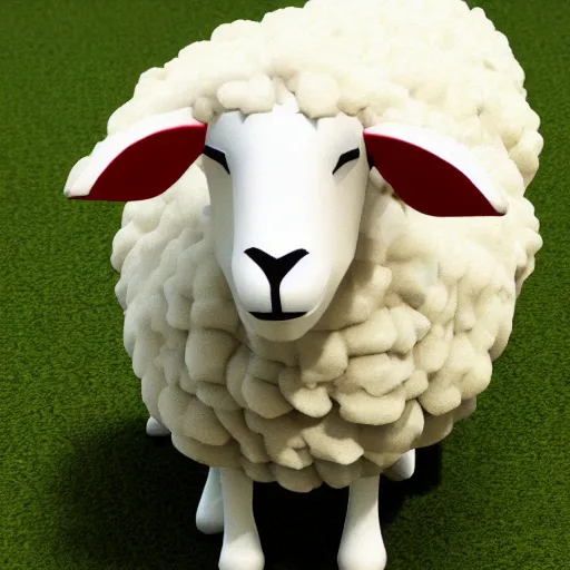 Image similar to a low poly sheep