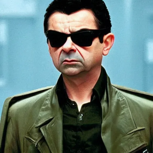 Image similar to Rowan Atkinson in the matrix, trending on artlist