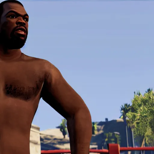 Prompt: character screenshot of ufc fighter jon jones in grand theft auto, ps 3 graphics, city, 7 2 0 p, gta v, fight