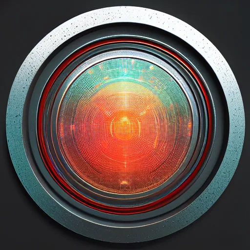 Image similar to circular futuristic and metallic token with ( ( kynthic ) ) in the center, sharp details, art style by beeple and android jones